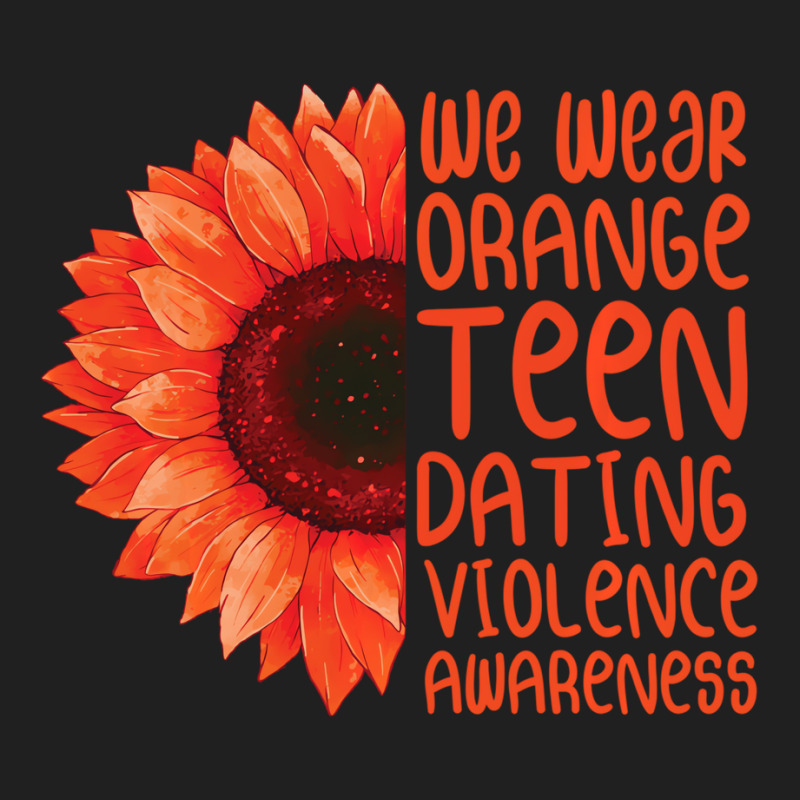 Sunflower We Wear Orange Teen Dating Violence Awar Ladies Polo Shirt by severodanie | Artistshot