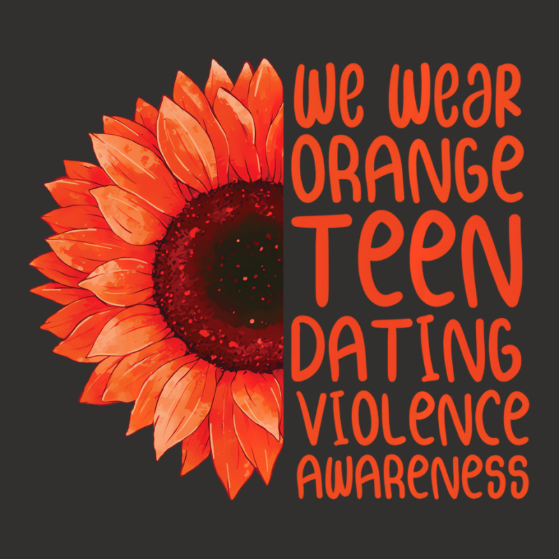 Sunflower We Wear Orange Teen Dating Violence Awar Champion Hoodie by severodanie | Artistshot