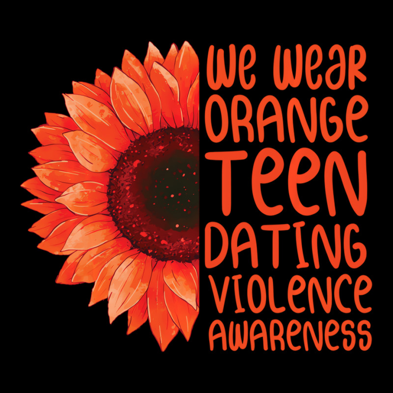 Sunflower We Wear Orange Teen Dating Violence Awar Cropped Sweater by severodanie | Artistshot