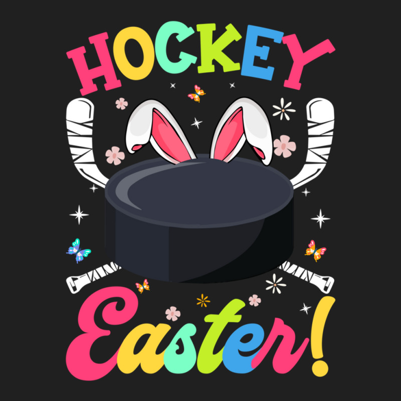 Cute Bunny Rabbit Hockey Easter Happy Easter Day Ladies Polo Shirt By ...