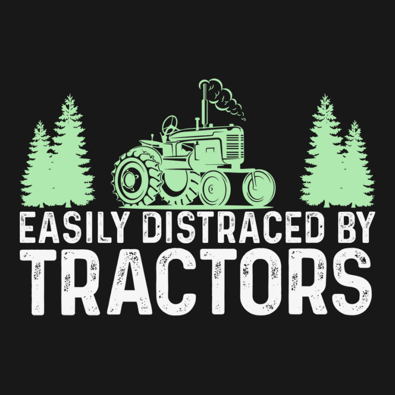 Easily Distracted By Tractors Tractor Farmer Flannel Shirt by lodenbuduanf | Artistshot