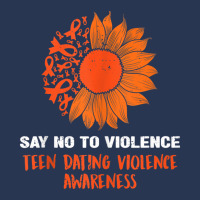 Sunflower We Wear Orange Teen Dating Violence Awar Ladies Denim Jacket | Artistshot