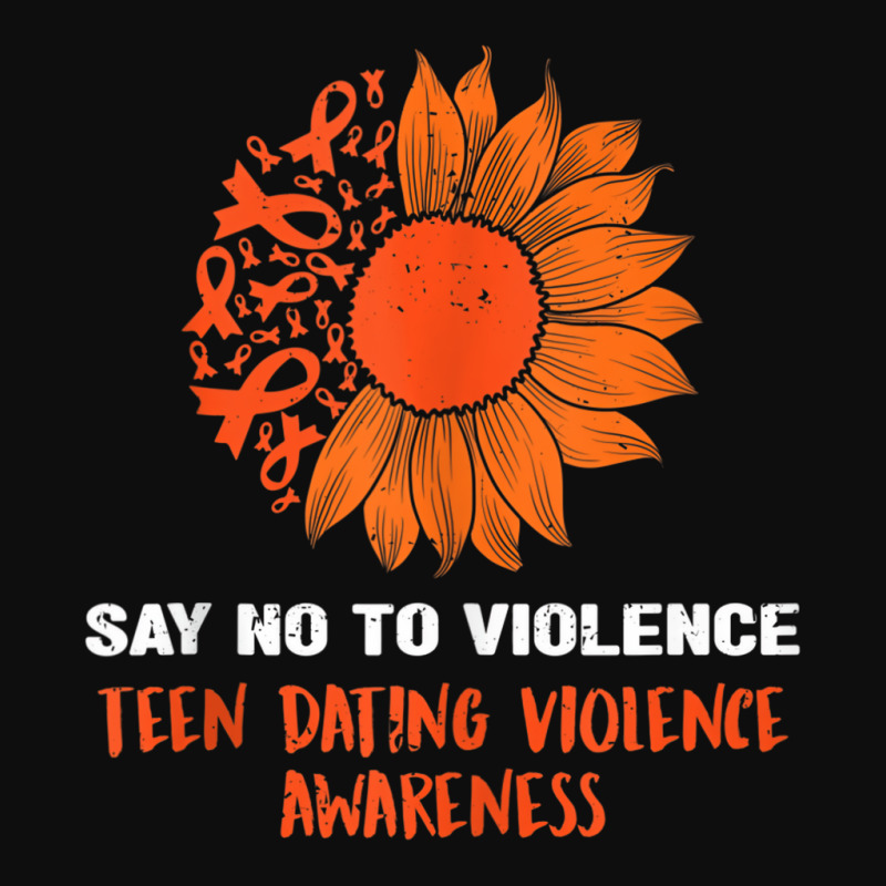 Sunflower We Wear Orange Teen Dating Violence Awar Crop Top by danettenew | Artistshot