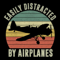 Easily Distracted By Airplanes Humor Men's Long Sleeve Pajama Set | Artistshot