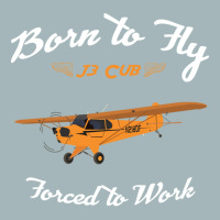 Born To Fly Forced To Work J3 Cub Pilot Red Unisex Sherpa-lined Denim Jacket | Artistshot