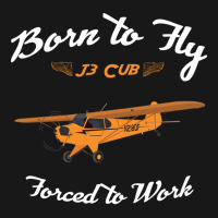 Born To Fly Forced To Work J3 Cub Pilot Red Flannel Shirt | Artistshot