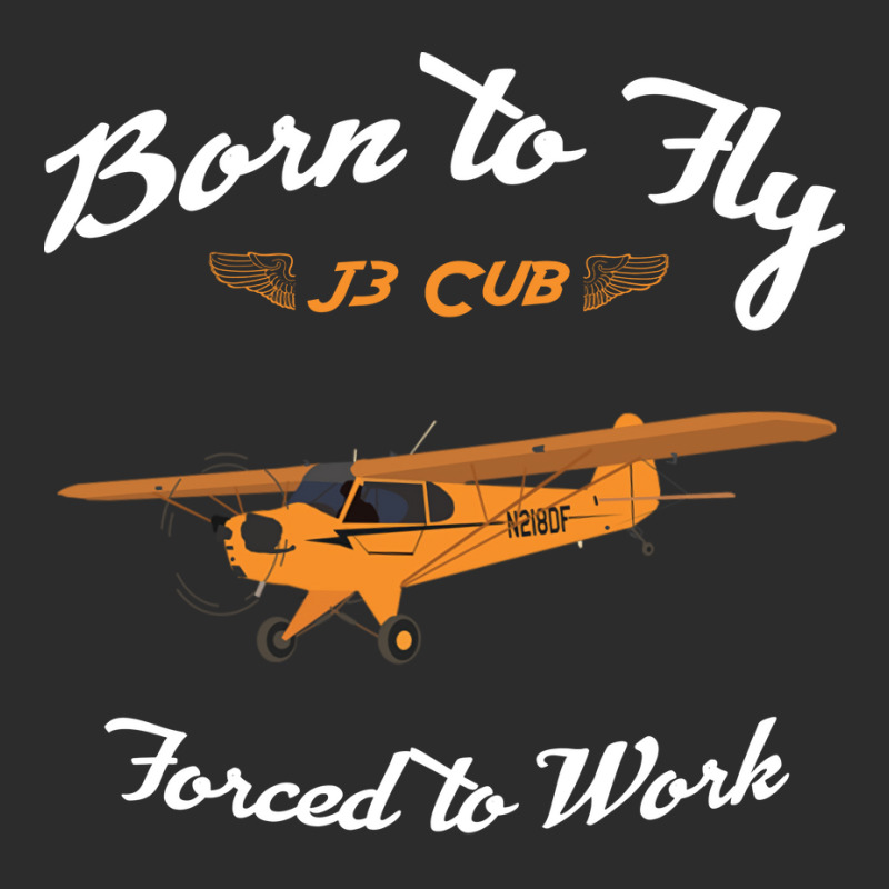 Born To Fly Forced To Work J3 Cub Pilot Red Exclusive T-shirt by kirabomcbeam9 | Artistshot