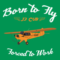 Born To Fly Forced To Work J3 Cub Pilot Red Classic T-shirt | Artistshot