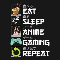 Eat Sleep Anime Gaming Repeat Kawaii Otaku Anime M Flannel Shirt | Artistshot