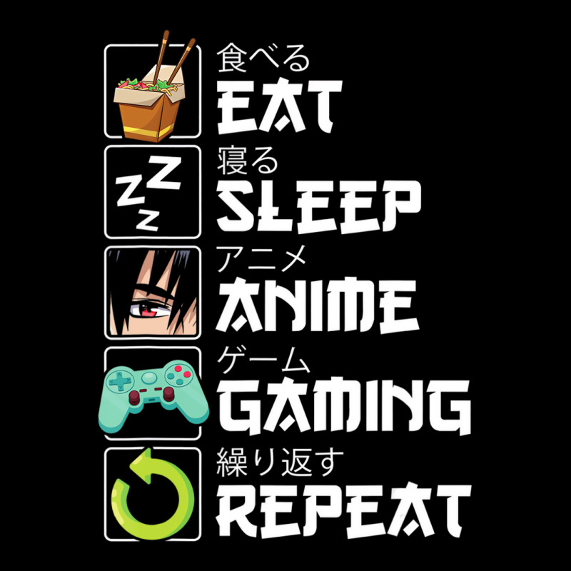 Eat Sleep Anime Gaming Repeat Kawaii Otaku Anime M V-neck Tee | Artistshot