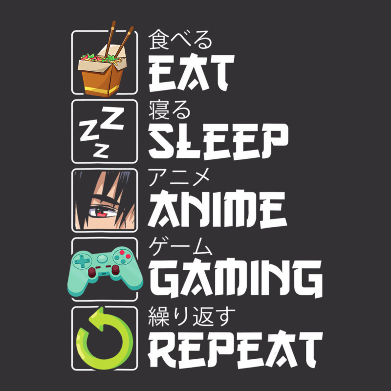 Eat Sleep Anime Gaming Repeat Kawaii Otaku Anime M Vintage Short | Artistshot