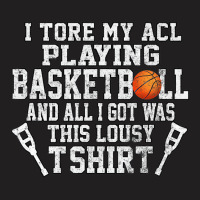 Funny Knee Surgery Torn Acl Basketball Distressed T-shirt | Artistshot