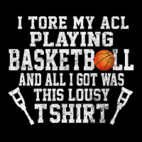 Funny Knee Surgery Torn Acl Basketball Distressed Pocket T-shirt | Artistshot