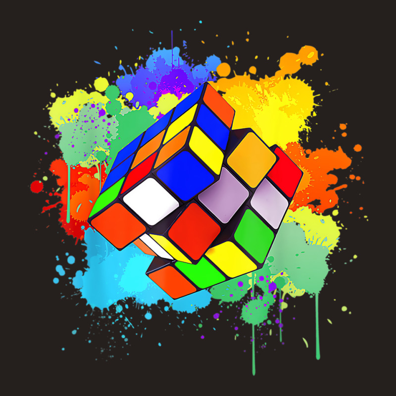 Cool Rubik Rubix Rubics Player Cube Watercolor Lov Tank Top | Artistshot