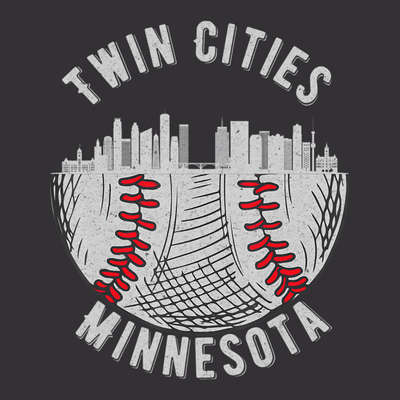 Cool Twin Cities Minnesota Mn Baseball Skyline St. Vintage Hoodie | Artistshot