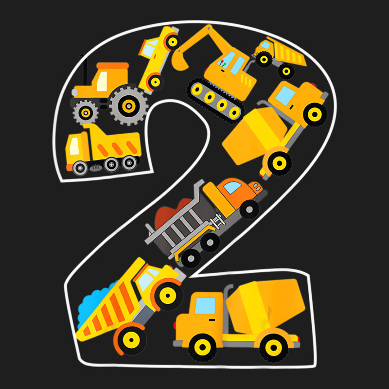 Construction Truck 2nd Birthday 2 Years Old Digger Classic T-shirt | Artistshot