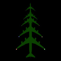 Airliner Airplane Christmas Tree Aviation Holiday Men's Long Sleeve Pajama Set | Artistshot