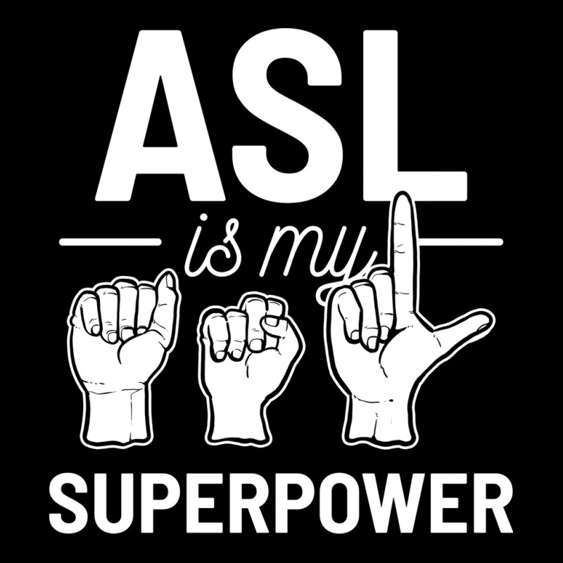 Asl Is My Superpower American Sign Language Gift R Cropped Hoodie by mhirrystarao | Artistshot