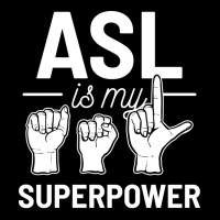 Asl Is My Superpower American Sign Language Gift R Cropped Sweater | Artistshot