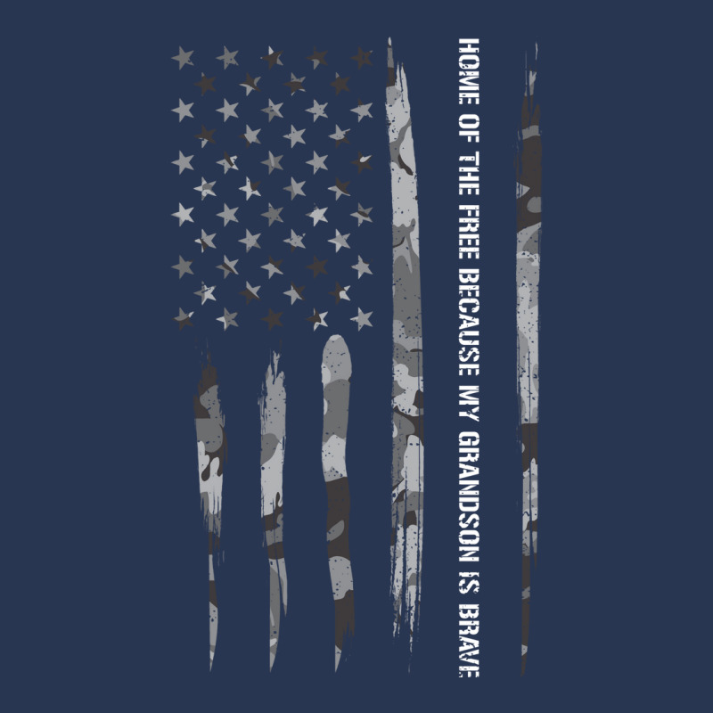 Home Of The Free Because My Grandson Is Brave Blue Men Denim Jacket | Artistshot