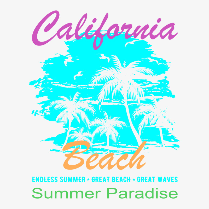 California Beach Summer Paradise Cute Ladies Fitted T-Shirt by rolinghsgagv | Artistshot