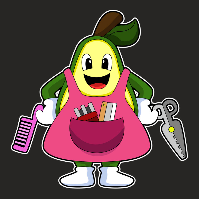 Avocado As Hairdresser With Scissors Comb (1) (1) Ladies Fitted T-Shirt by doubleshikd | Artistshot