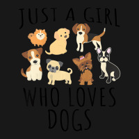 Kids Just A Girl Who Loves Dogs   Funny Puppy T Sh Flannel Shirt | Artistshot