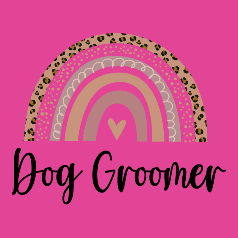 Dog Groomer Minimal Rainbow Design (1) (1) T-shirt | Artistshot