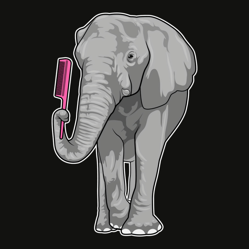 Elephant As Hairdresser With Comb (1) (1) Scorecard Crop Tee by hardjamagada0 | Artistshot