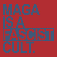 Maga Is A Fascist Cult 2 Steel Blue Box Yellow Ladies Fitted T-shirt | Artistshot