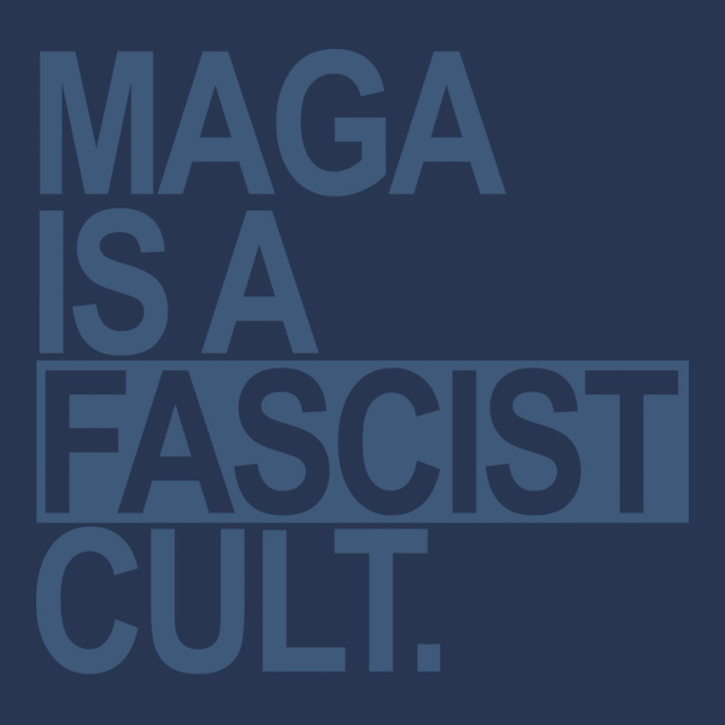 Maga Is A Fascist Cult 2 Steel Blue Box Yellow Ladies Denim Jacket by shaferiftiarh | Artistshot