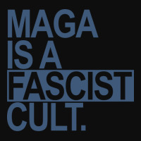 Maga Is A Fascist Cult 2 Steel Blue Box Yellow Crop Top | Artistshot