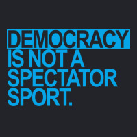 Democracy Is Not A Spectator Sport Blue Lightweight Hoodie | Artistshot