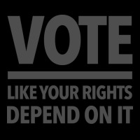 Vote Like Your Rights Depend On It Subtle Gray Lightweight Hoodie | Artistshot