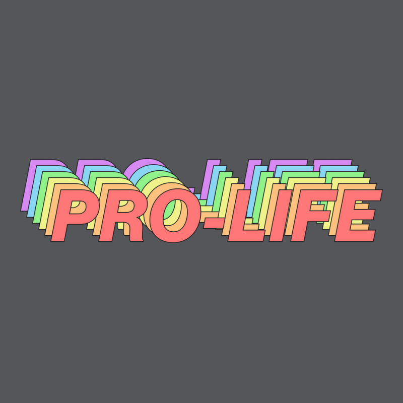 Prolife Rainbow Text 70s Ladies Fitted T-Shirt by kimetacurinak | Artistshot