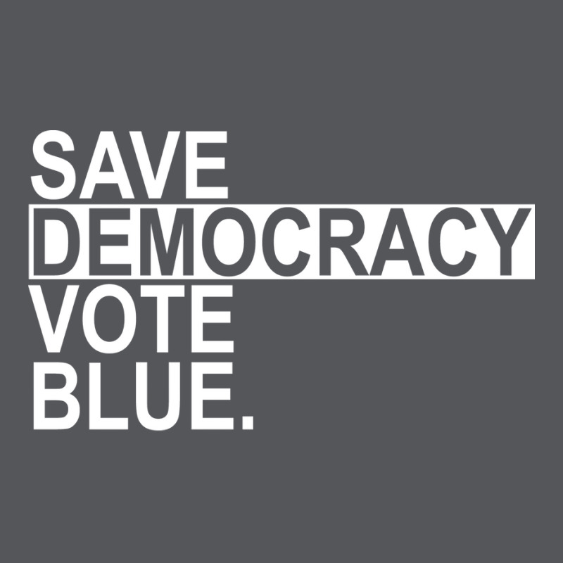 Save Democracy Vote Blue White Text Ladies Fitted T-Shirt by otactayadz | Artistshot