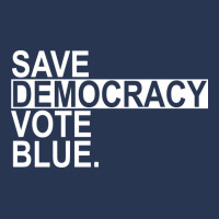 Save Democracy Vote Blue White Text Ladies Denim Jacket | Artistshot