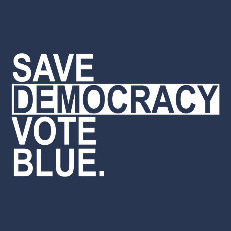 Save Democracy Vote Blue White Text Ladies Denim Jacket by otactayadz | Artistshot