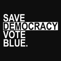 Save Democracy Vote Blue White Text Crop Top | Artistshot