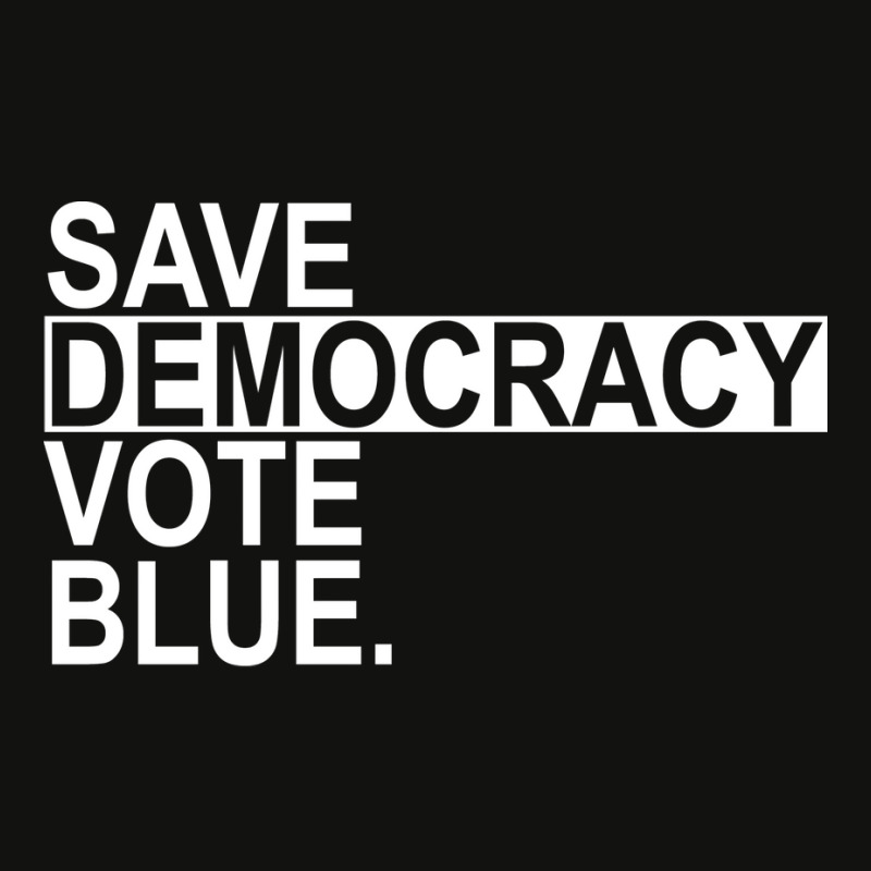 Save Democracy Vote Blue White Text Scorecard Crop Tee by otactayadz | Artistshot