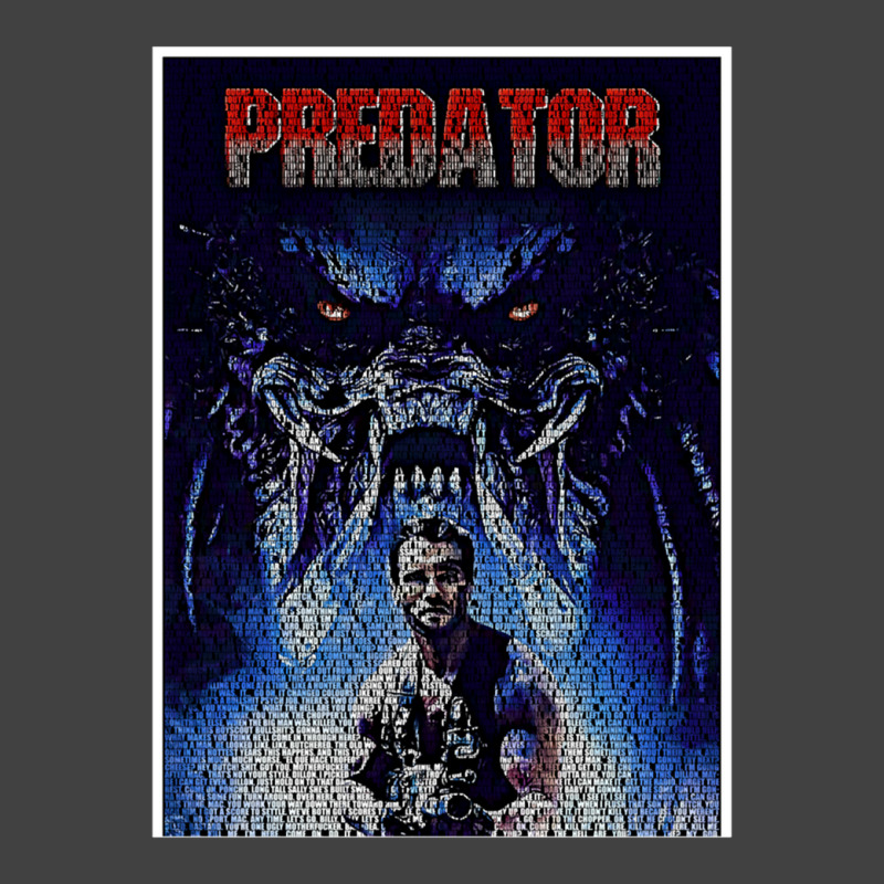 Text Portrait Of Predator With Full Script Of The  Vintage T-Shirt by BARBARABURNETTWEST | Artistshot