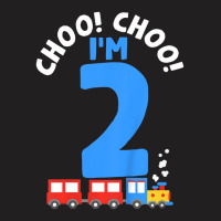 Kids 2nd Birthday Iâ€™m 2 Choo Choo Train Tra T-shirt | Artistshot