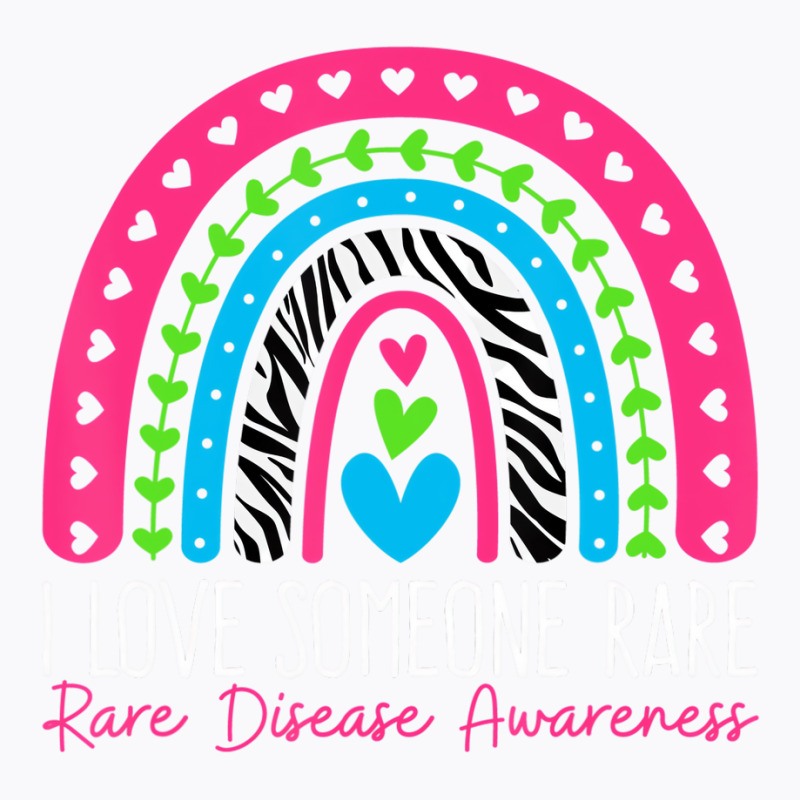 I Love Someone Rare Zebra Rainbow   Rare Disease A T-shirt | Artistshot