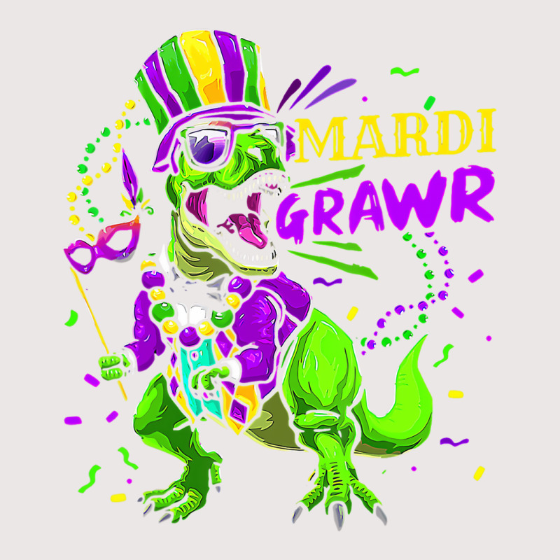 Mardi Grawr Dabbing T Rex Dinosaur Mask Beand Mard Pocket T-Shirt by likensjaymie | Artistshot