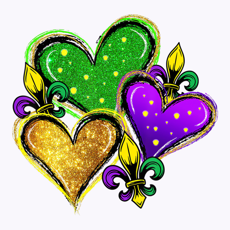 Cute Mardi Gras Heart Funny Fleur De Lis Mardi Gra Tank Top | Artistshot