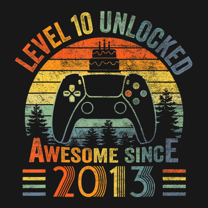 Level 10 Unlocked Video Gamer 10 Years Old 10 Birt Flannel Shirt | Artistshot