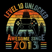 Level 10 Unlocked Video Gamer 10 Years Old 10 Birt Zipper Hoodie | Artistshot