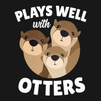 Plays Well With Otters Shirt   Funny Otter Pun Gif Flannel Shirt | Artistshot