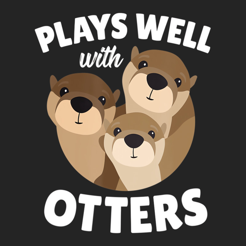 Plays Well With Otters Shirt   Funny Otter Pun Gif 3/4 Sleeve Shirt | Artistshot