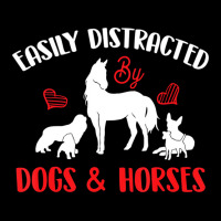 Easily Distracted By Horses & Dogs   Equestrian Ho Graphic T-shirt | Artistshot